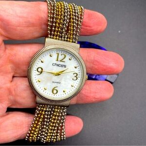 CHICO’S Mixed Metal Chain Band Women’s Watch